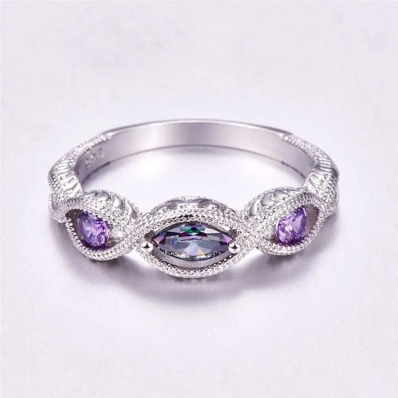 Eternity Rainbow Mystic Lilac Ring