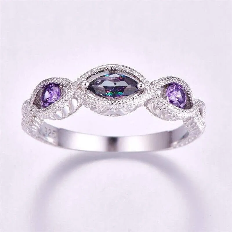 Eternity Rainbow Mystic Lilac Ring