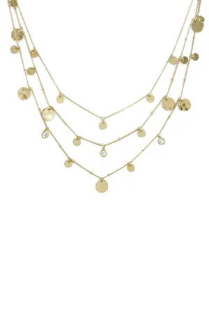 Ettika All In Layered Crystal & Disc Necklace Set