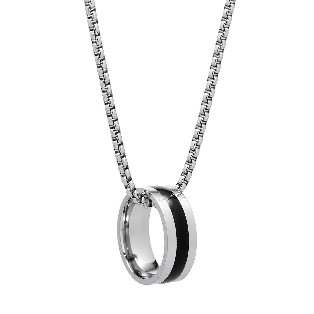 European American Titanium Steel Pendant Necklace for Men