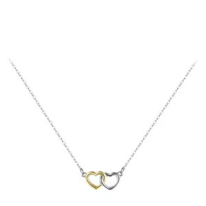 Everyday Genie Sterling Silver Double Heart Necklace