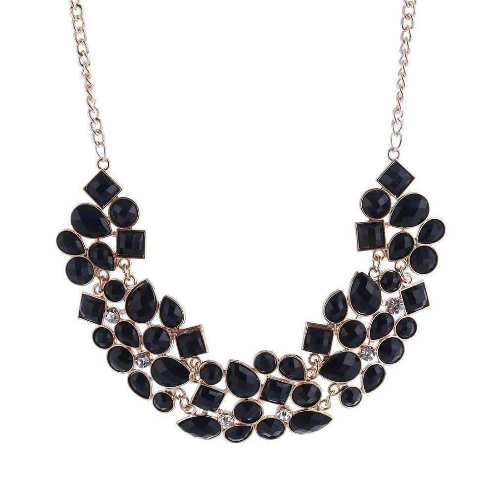 Fab Form Crystal Collar Necklace - In Four Colors