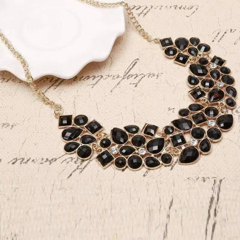 Fab Form Crystal Collar Necklace - In Four Colors