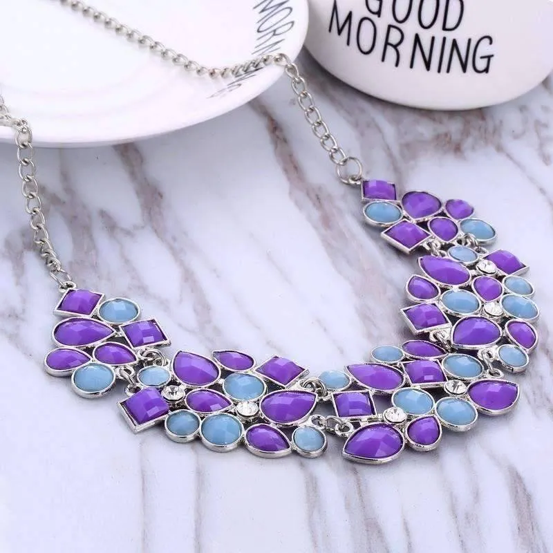 Fab Form Crystal Collar Necklace - In Four Colors