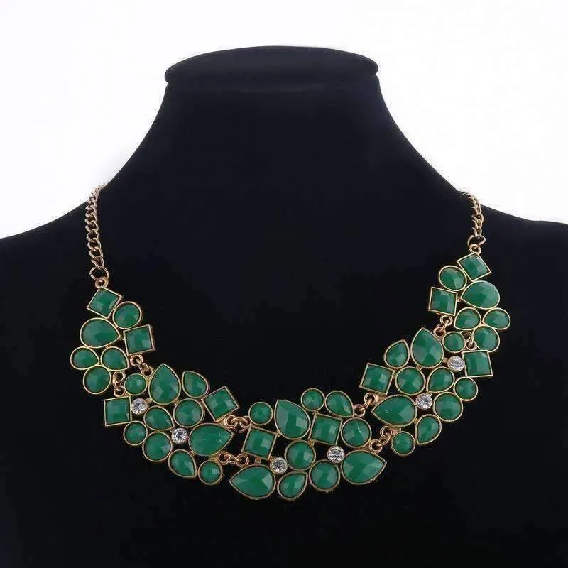 Fab Form Crystal Collar Necklace - In Four Colors