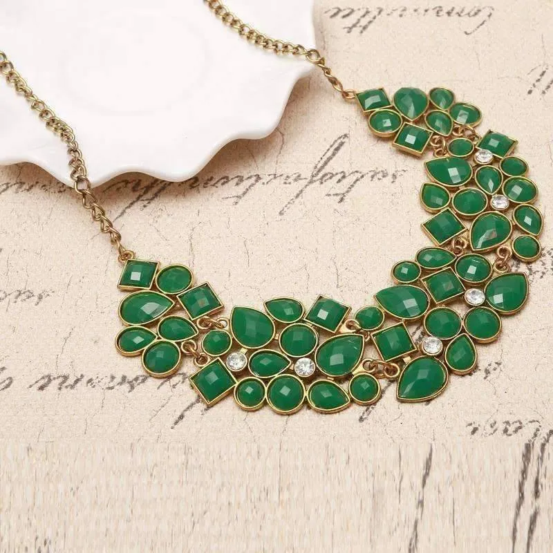 Fab Form Crystal Collar Necklace - In Four Colors