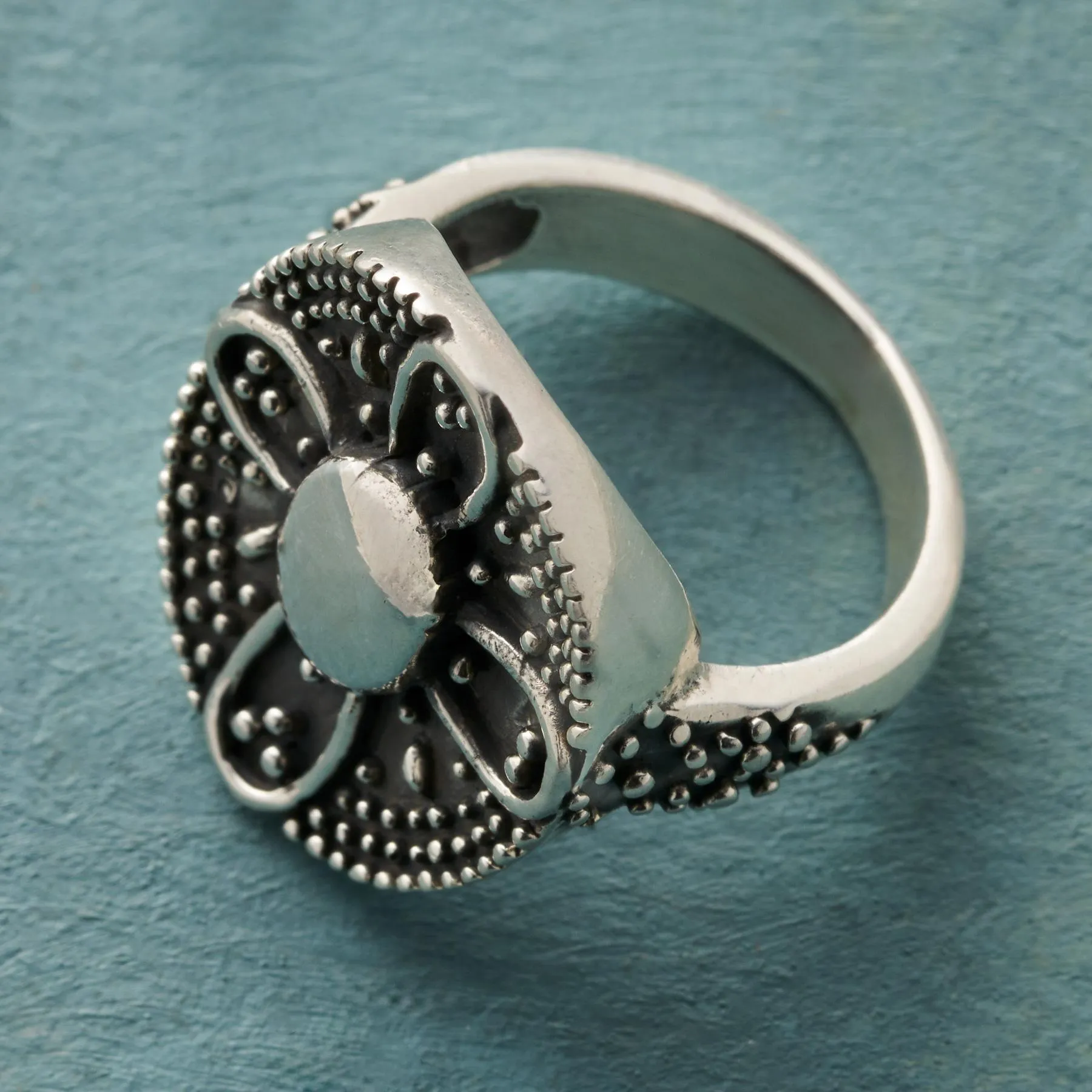 Flower Power Shield Ring