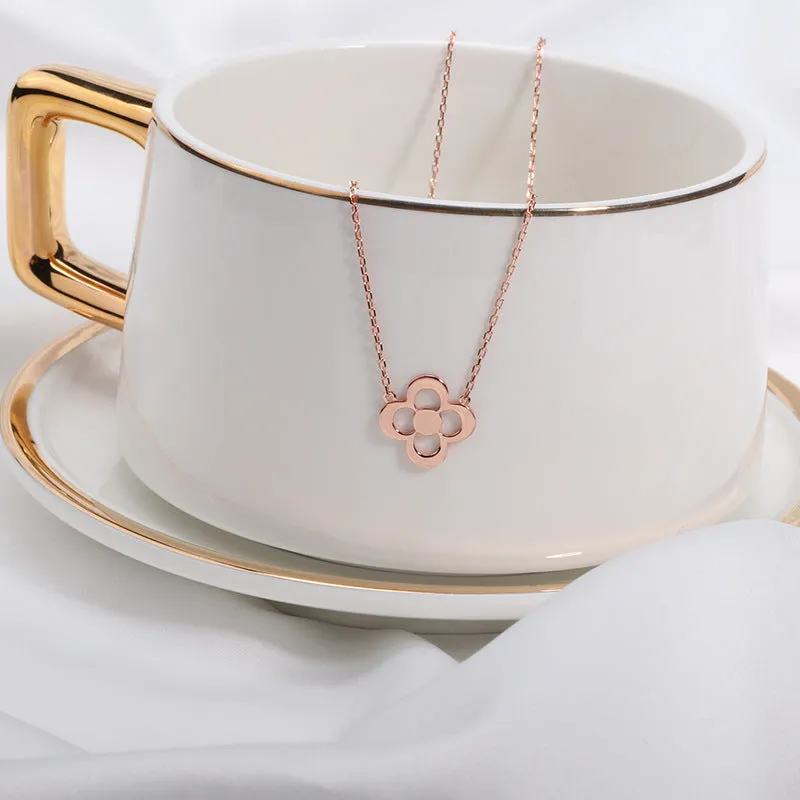 Four-leaf Clover Silver Necklace