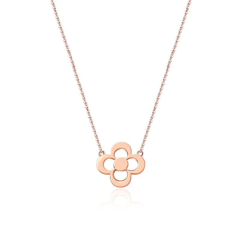 Four-leaf Clover Silver Necklace