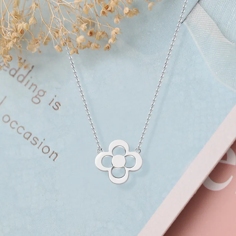 Four-leaf Clover Silver Necklace