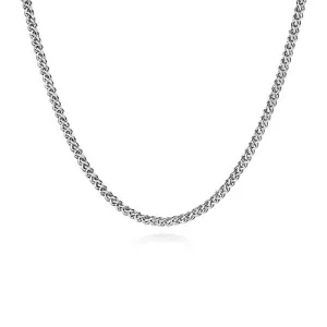 Gabriel & Co. 22" Square Wheat Chain Necklace in Sterling Silver