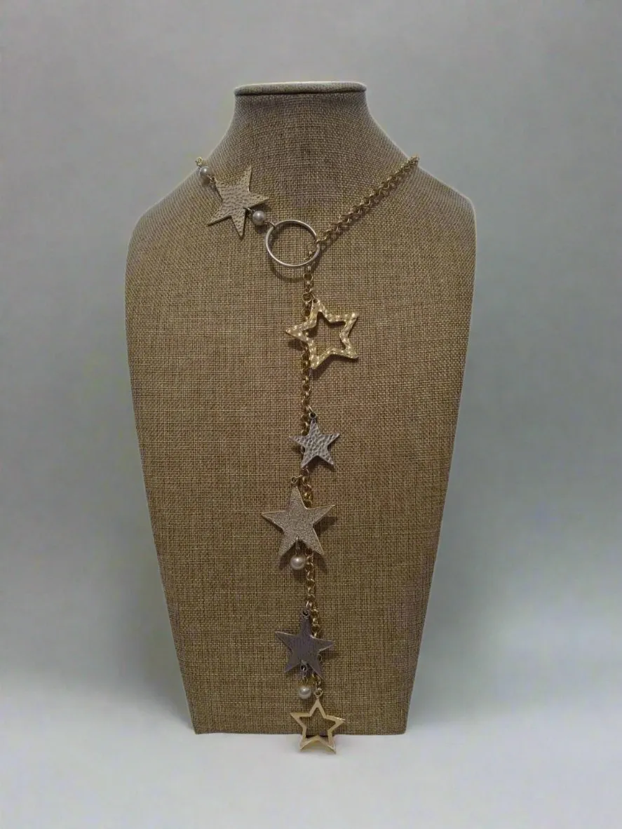 Gold Necklace with Star Gold-Silver