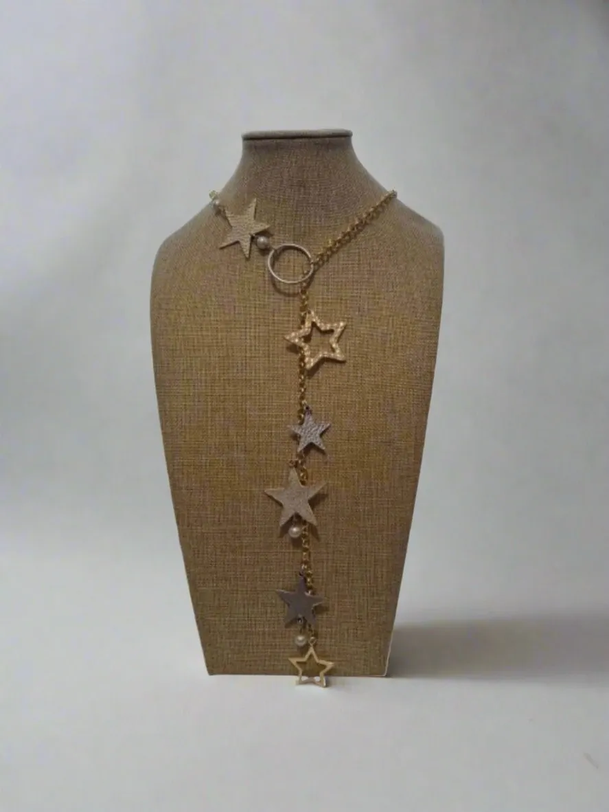 Gold Necklace with Star Gold-Silver