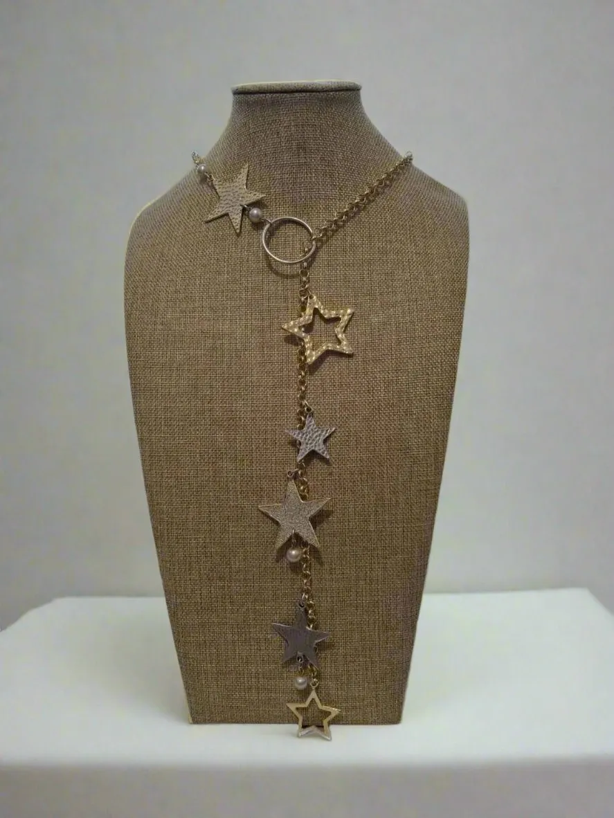 Gold Necklace with Star Gold-Silver