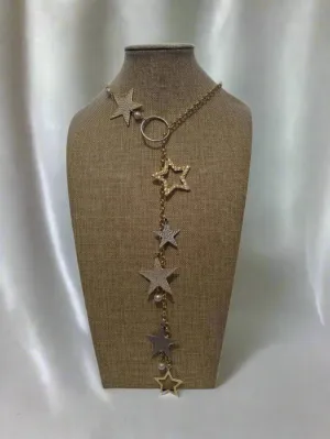 Gold Necklace with Star Gold-Silver