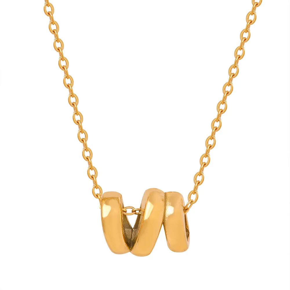 Golden Twist Geometric Pendant Necklace - Planderful Everyday Genie Collection