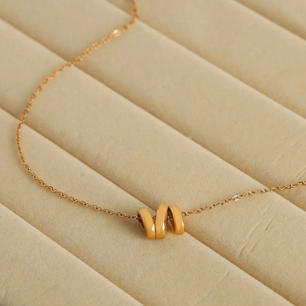 Golden Twist Geometric Pendant Necklace - Planderful Everyday Genie Collection