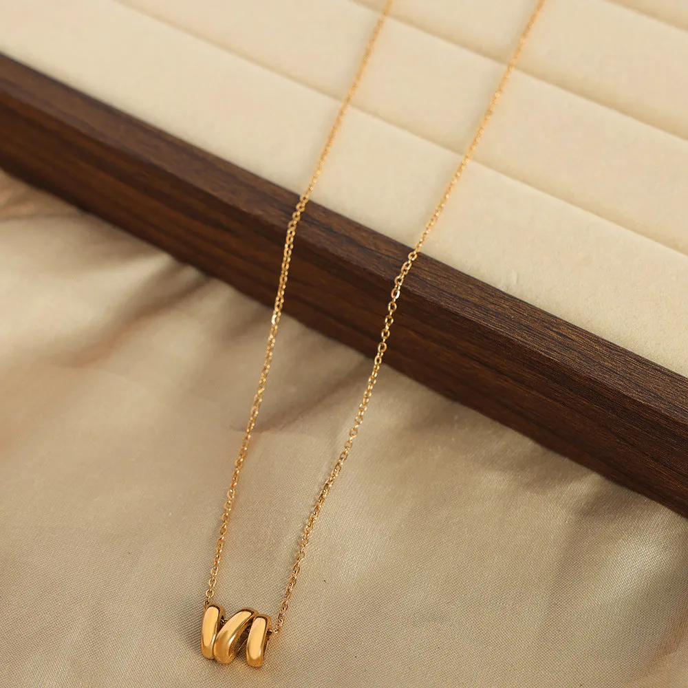 Golden Twist Geometric Pendant Necklace - Planderful Everyday Genie Collection