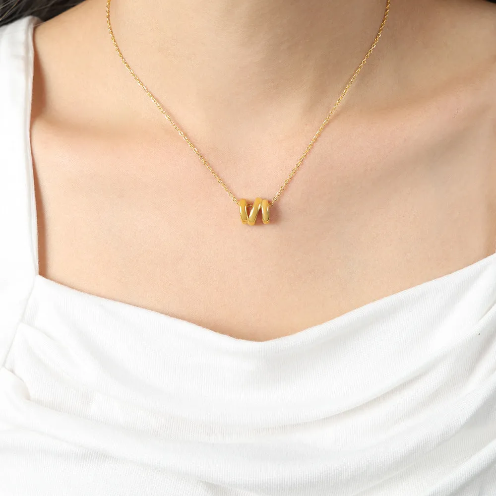 Golden Twist Geometric Pendant Necklace - Planderful Everyday Genie Collection