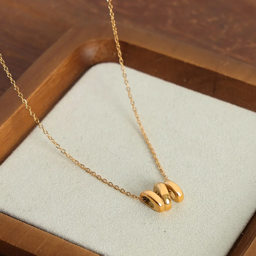 Golden Twist Geometric Pendant Necklace - Planderful Everyday Genie Collection