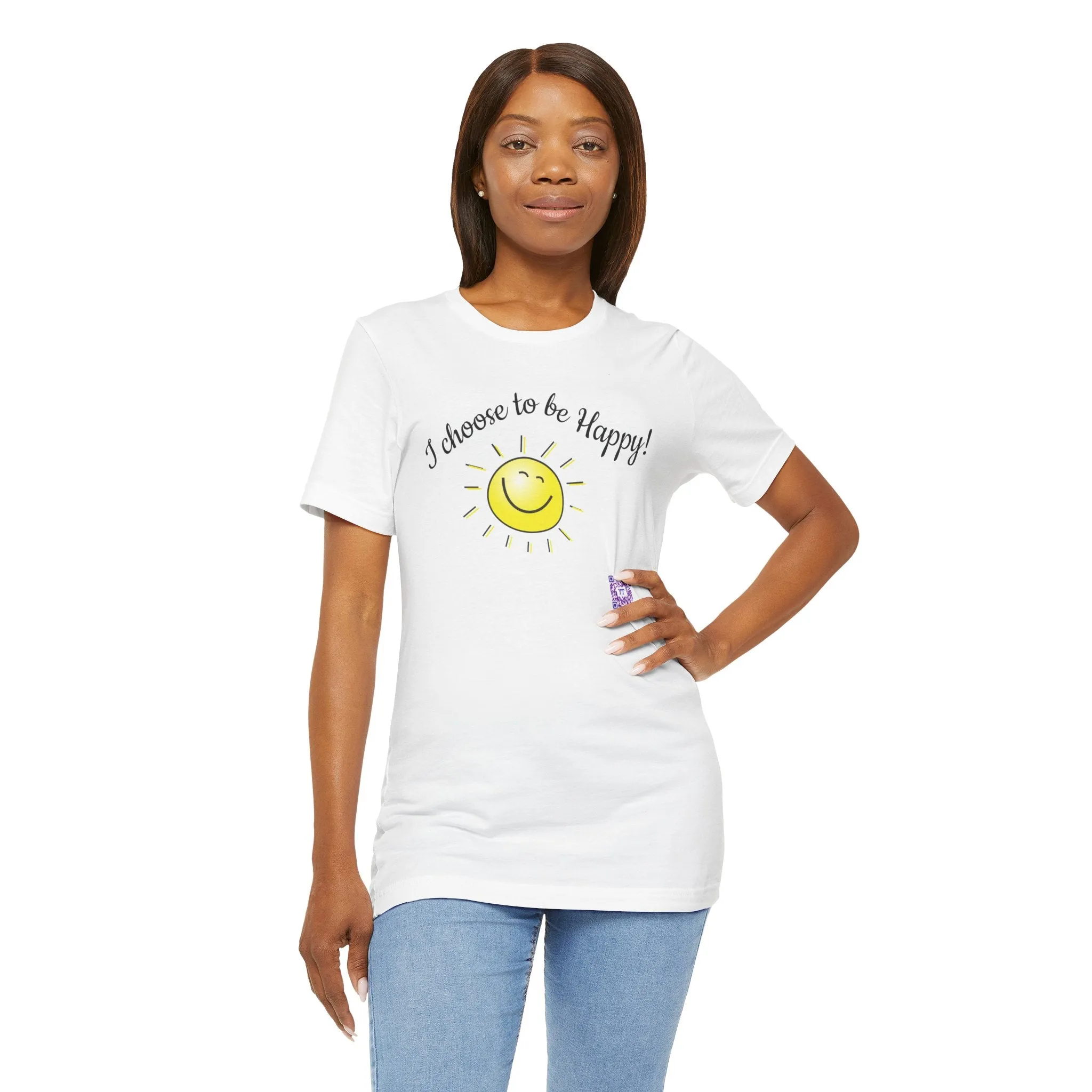 I Choose to be Happy T-Shirt, Inspirational Smiley Face Tee, Positive Vibes Shirt, Motivational Graphic Tee, Uplifting Message Top