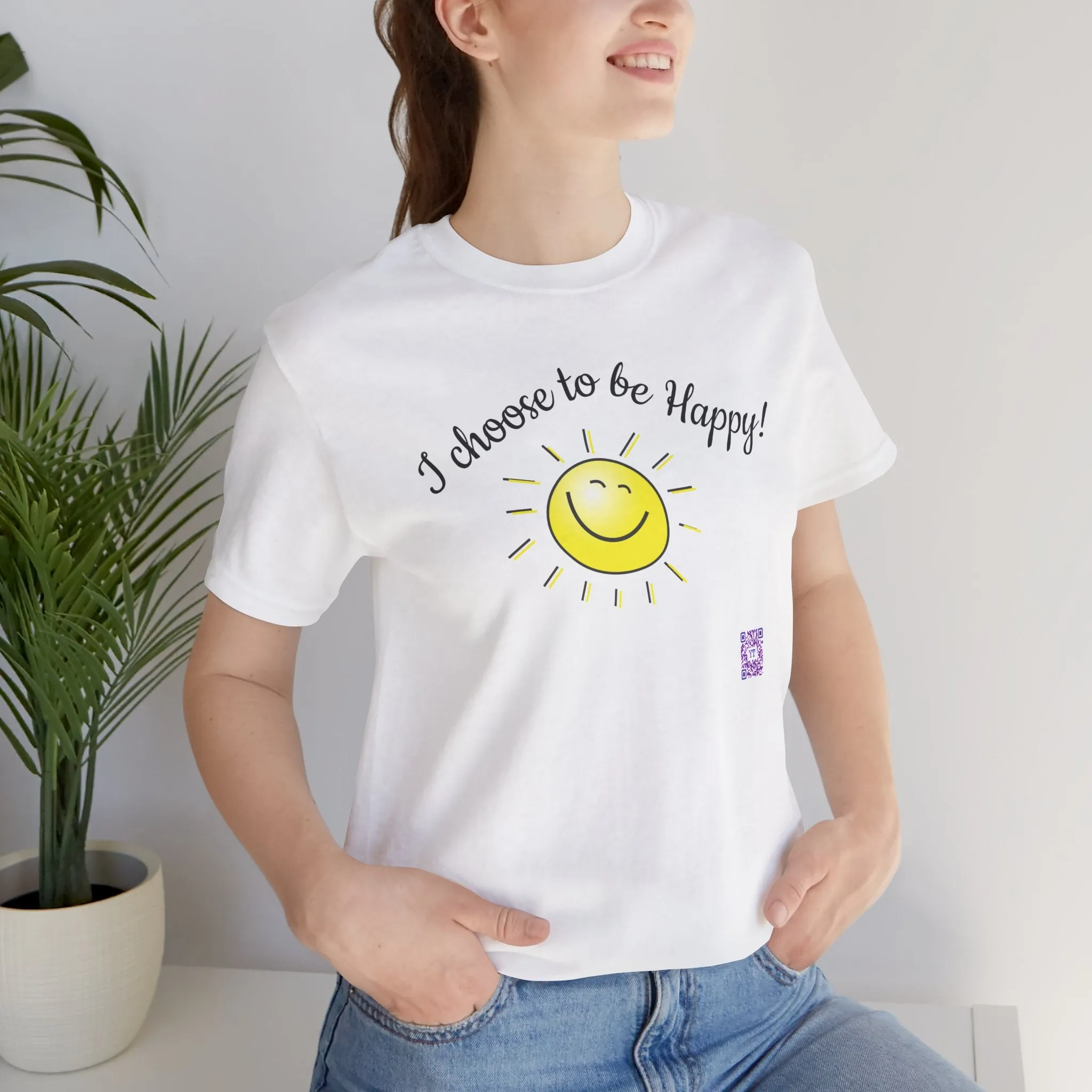 I Choose to be Happy T-Shirt, Inspirational Smiley Face Tee, Positive Vibes Shirt, Motivational Graphic Tee, Uplifting Message Top