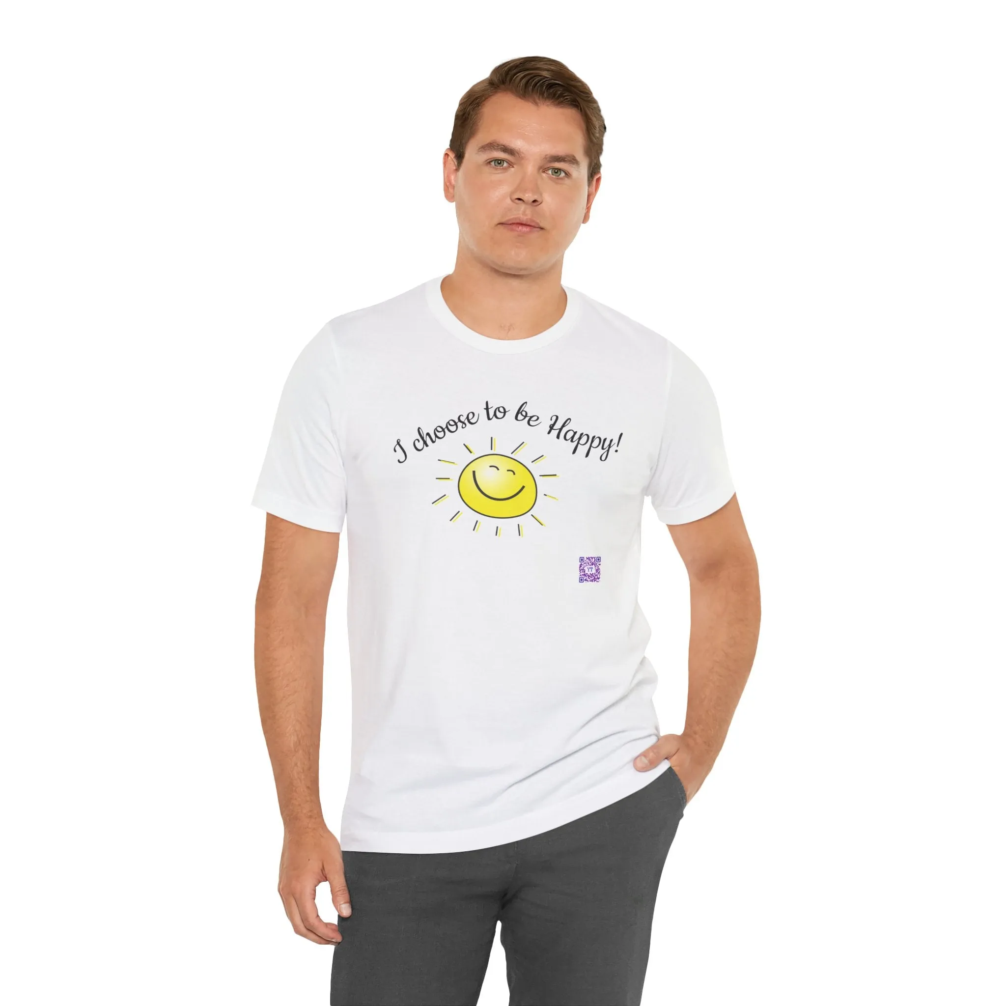 I Choose to be Happy T-Shirt, Inspirational Smiley Face Tee, Positive Vibes Shirt, Motivational Graphic Tee, Uplifting Message Top