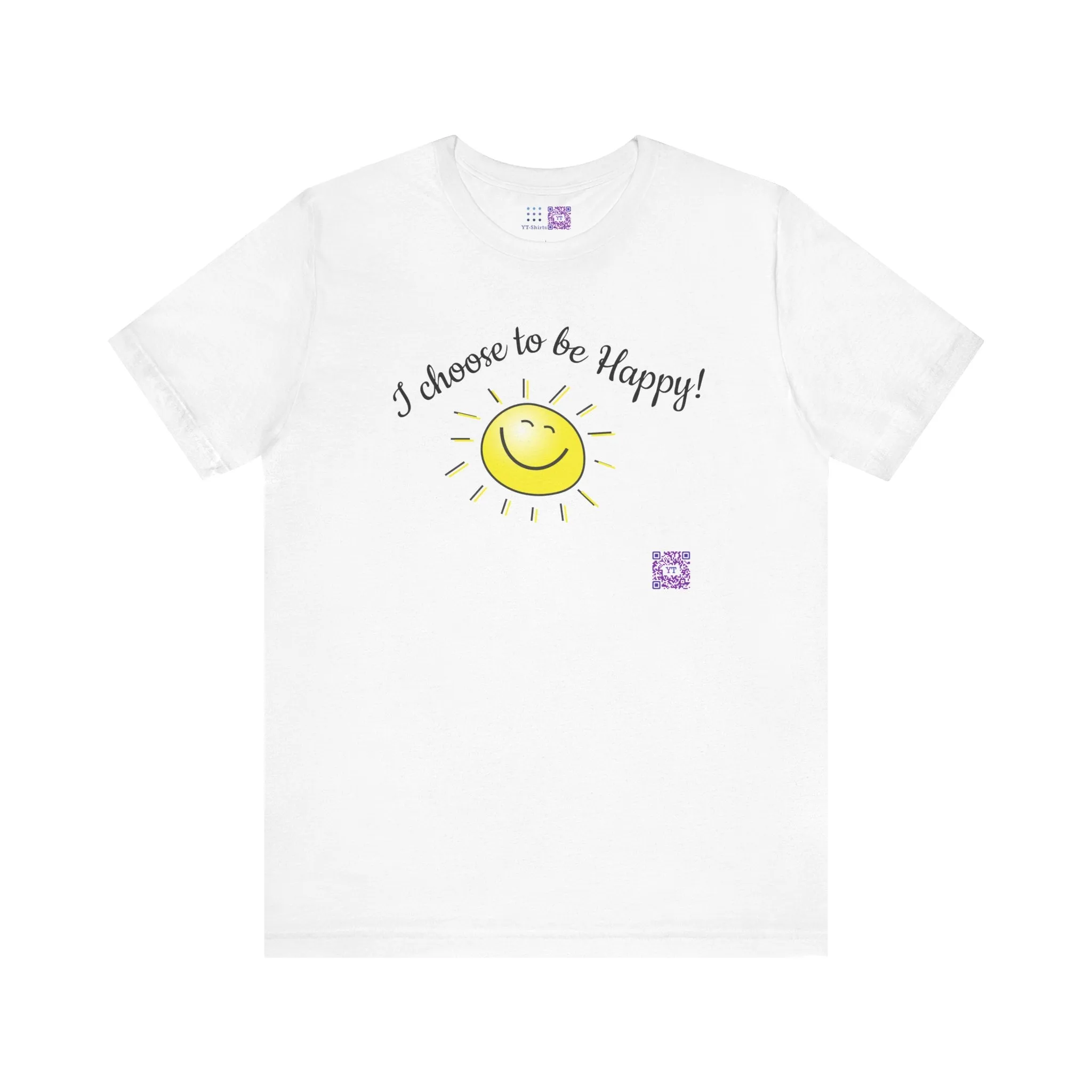 I Choose to be Happy T-Shirt, Inspirational Smiley Face Tee, Positive Vibes Shirt, Motivational Graphic Tee, Uplifting Message Top