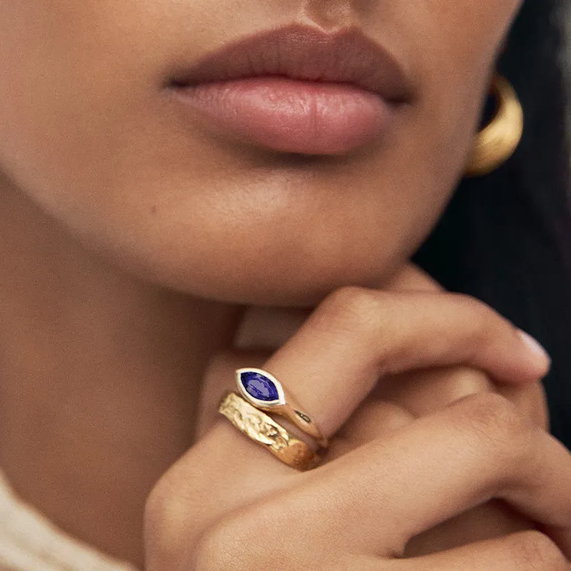 Iris Ring, Iolite, Gold