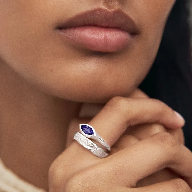 Iris Ring, Iolite, Silver