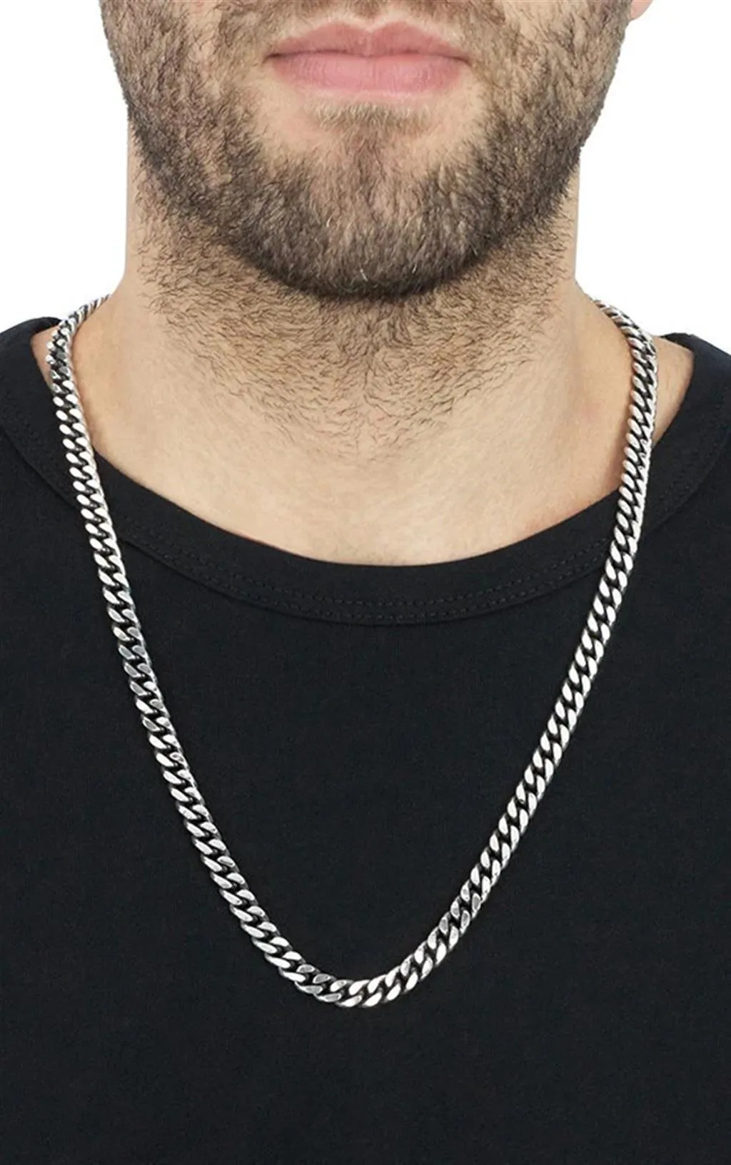 King Baby Large Flat Curb Link Necklace