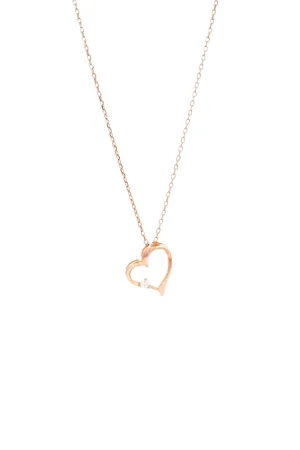 LETTIE Floating Heart Sterling Silver Necklace