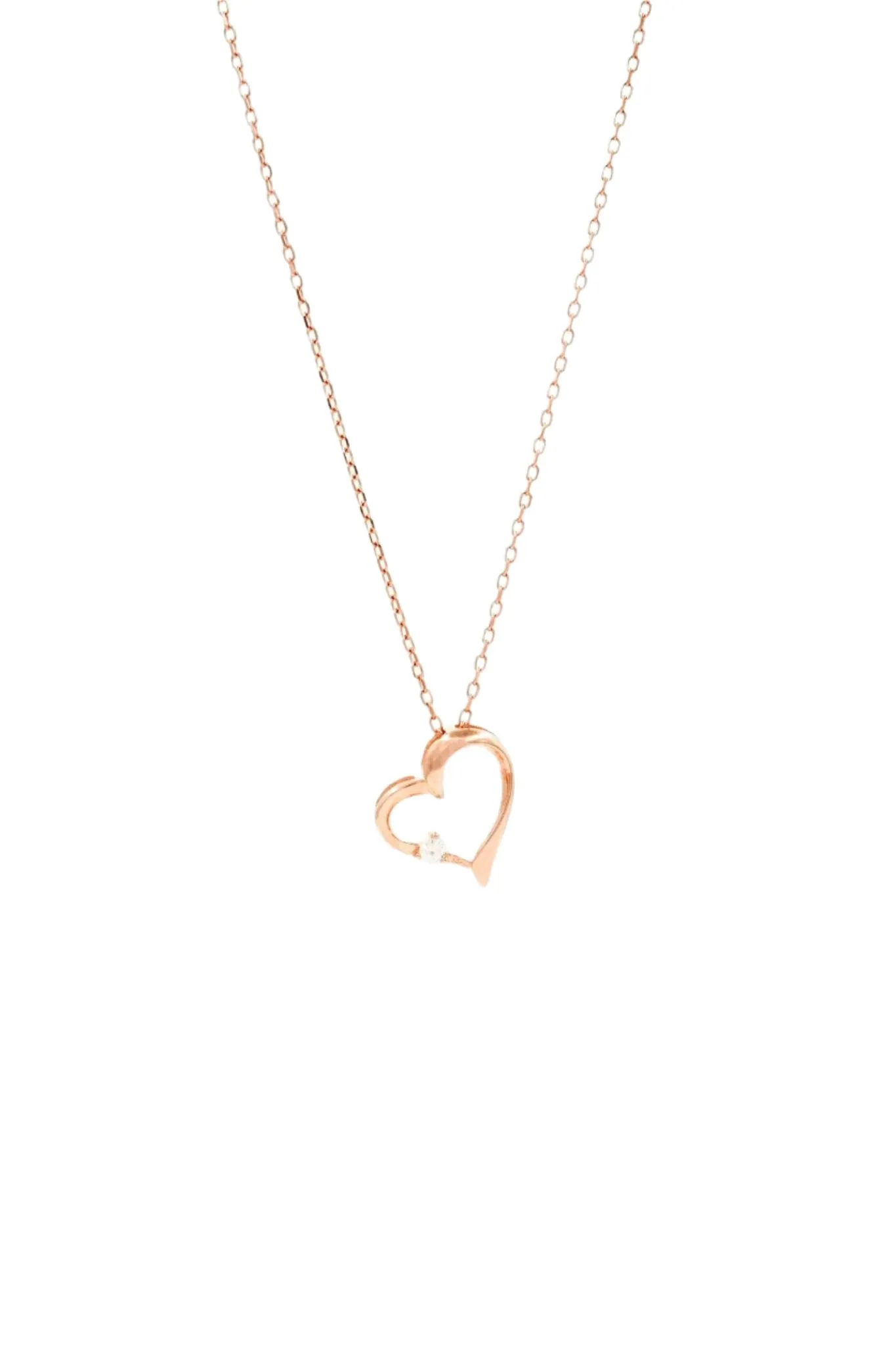 LETTIE Floating Heart Sterling Silver Necklace