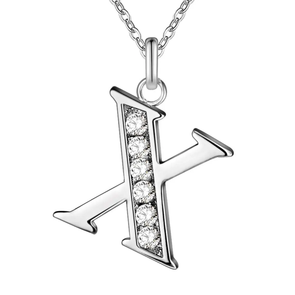 Little Letters CZ Accented Initials Necklace for Women