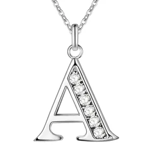 Little Letters CZ Accented Initials Necklace for Women