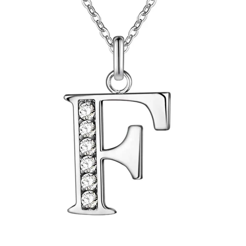 Little Letters CZ Accented Initials Necklace for Women