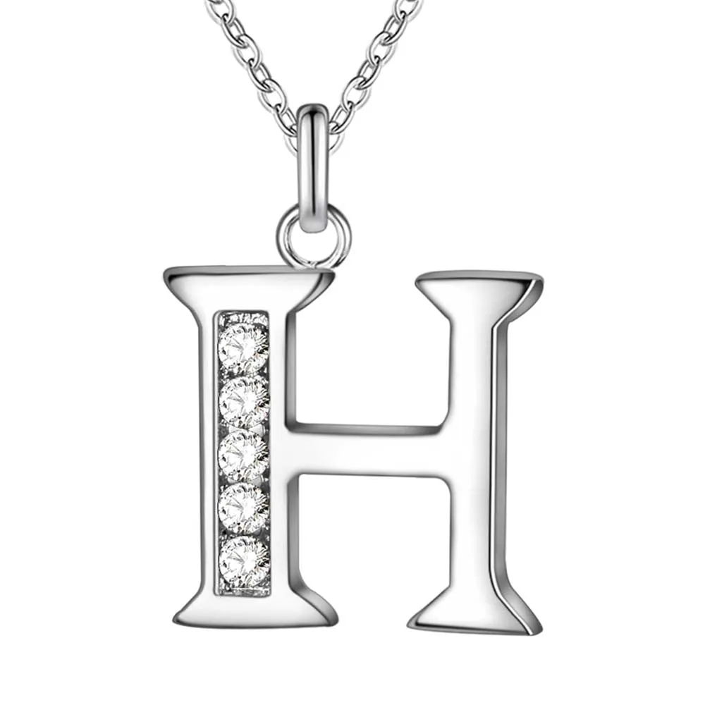 Little Letters CZ Accented Initials Necklace for Women