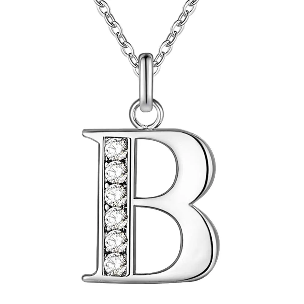 Little Letters CZ Accented Initials Necklace for Women