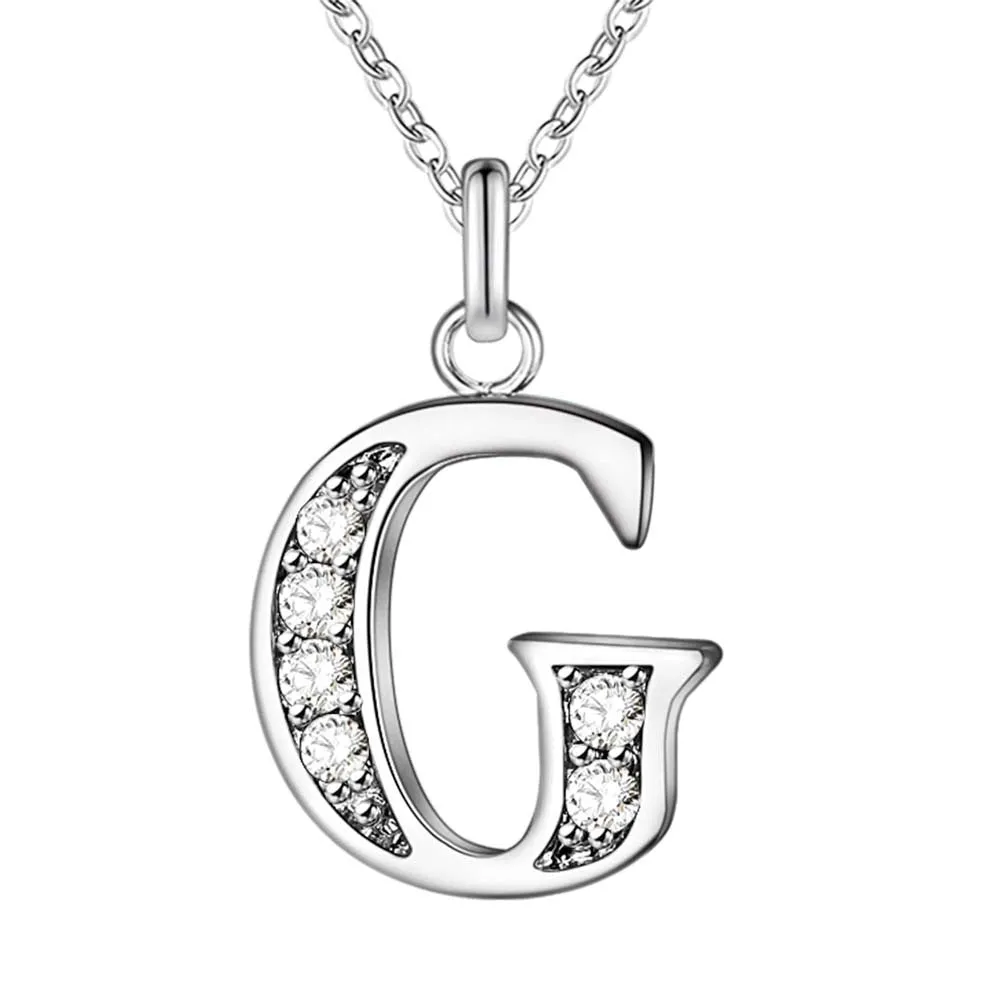 Little Letters CZ Accented Initials Necklace for Women