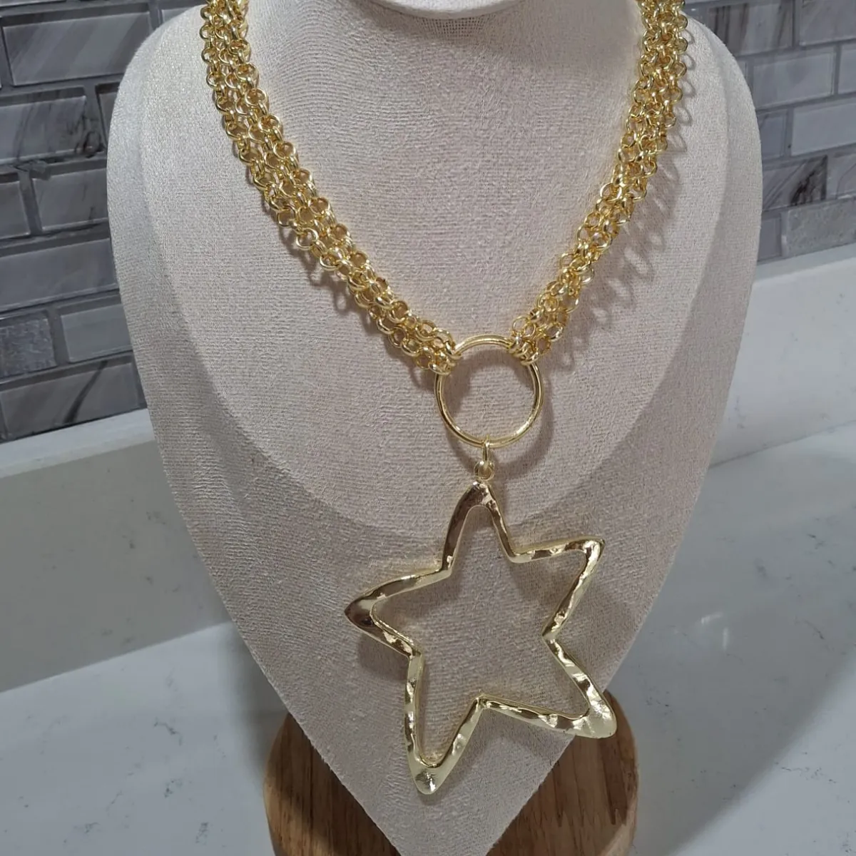 Long Chain Necklace with Star