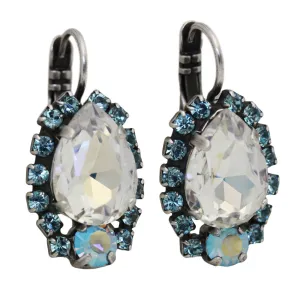 Mariana "Italian Ice" Silver Plated Teardrop Pear Crystal Earrings, 1259/1 141