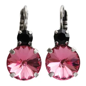 Mariana "Material Girl" Silver Plated Lovable Rivoli Double Stone Crystal Earrings, 1037R 280209