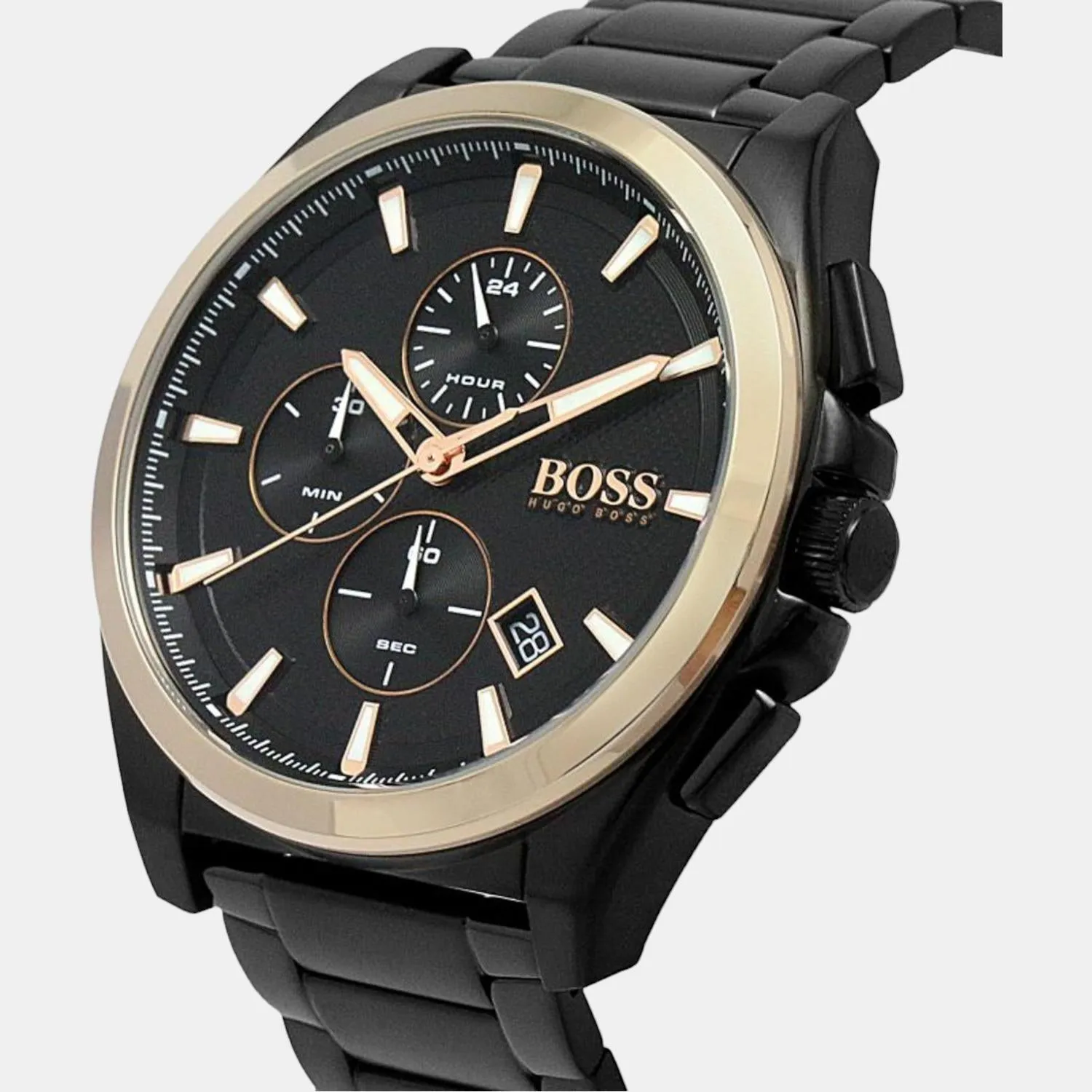 Men Black Stainless Steel Chronograph Watch 1513885