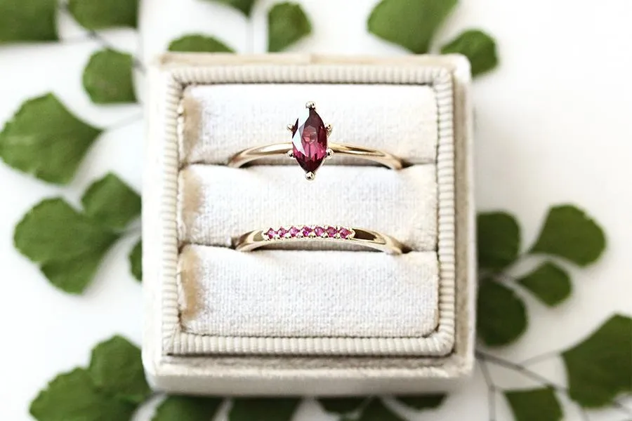 Mia Garnet Marquise Ring