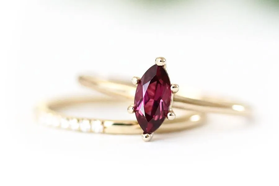 Mia Garnet Marquise Ring