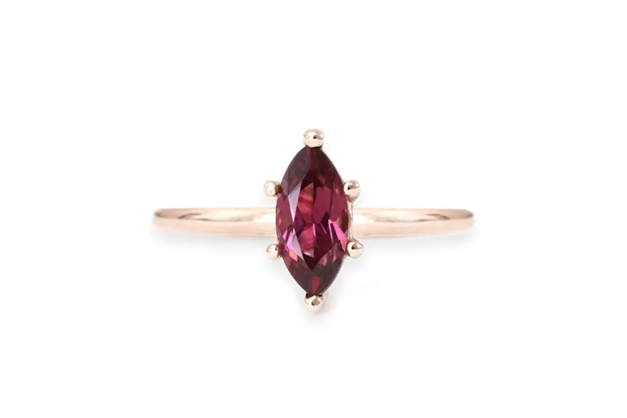 Mia Garnet Marquise Ring