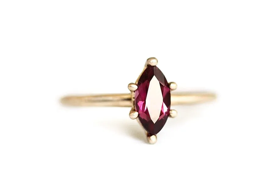 Mia Garnet Marquise Ring