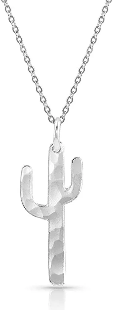 Montana Silversmiths Hammered Silver Cactus Necklace