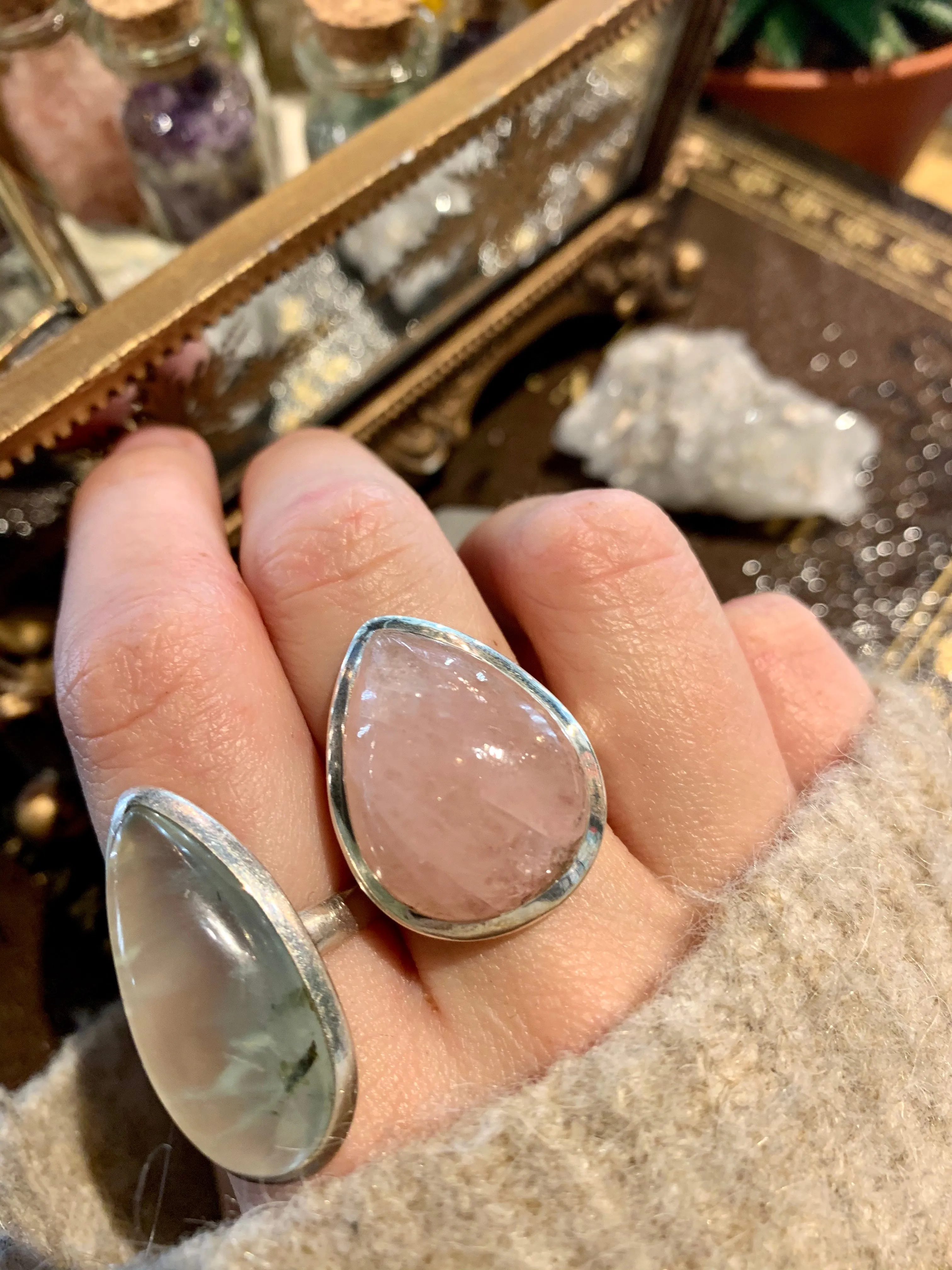 Morganite Akoni Ring - Teardrop (US 8)