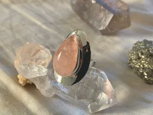 Morganite Dinah Ring - Large Teardrop